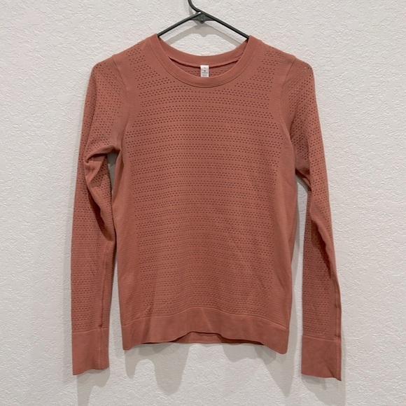 Lululemon Breeze By Long Sleeve Size 4 in Copper Clay/Copper Clay - Picture 1 of 6